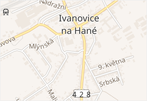 Stará čtvrť v obci Ivanovice na Hané - mapa ulice
