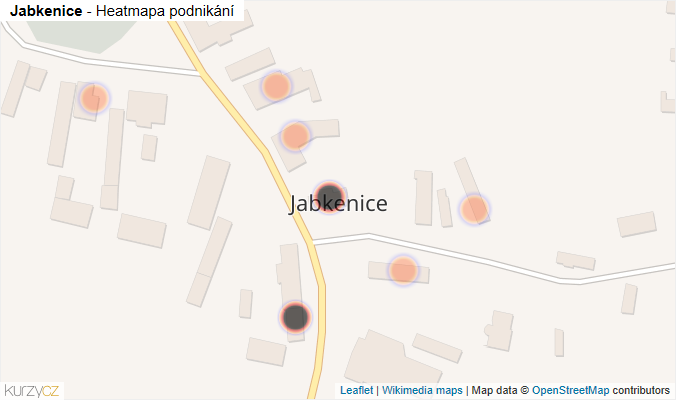Mapa Jabkenice - Firmy v obci.