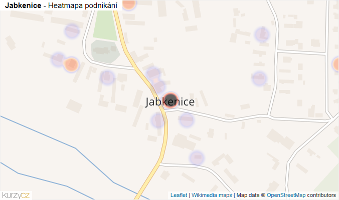 Mapa Jabkenice - Firmy v části obce.