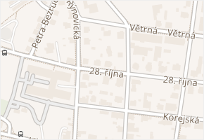 28. října v obci Jablonec nad Nisou - mapa ulice