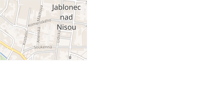 Anenská v obci Jablonec nad Nisou - mapa ulice