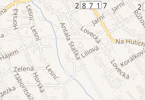 Antala Staška v obci Jablonec nad Nisou - mapa ulice