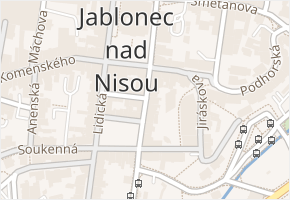 Antonína Chvojky v obci Jablonec nad Nisou - mapa ulice