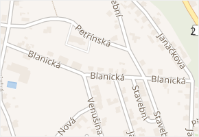 Blanická v obci Jablonec nad Nisou - mapa ulice