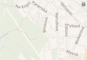 Bousova v obci Jablonec nad Nisou - mapa ulice