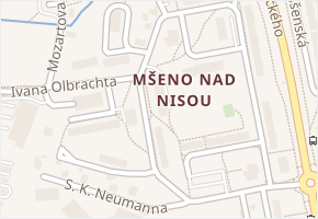 Boženy Němcové v obci Jablonec nad Nisou - mapa ulice