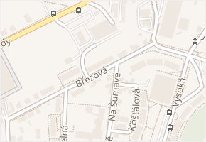 Březová v obci Jablonec nad Nisou - mapa ulice