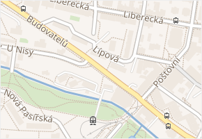 Budovatelů v obci Jablonec nad Nisou - mapa ulice