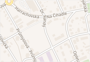 Dr. Randy v obci Jablonec nad Nisou - mapa ulice