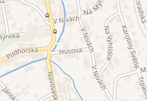 Husova v obci Jablonec nad Nisou - mapa ulice