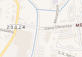 Ivana Olbrachta v obci Jablonec nad Nisou - mapa ulice