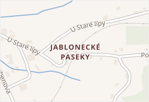 Jablonecké Paseky v obci Jablonec nad Nisou - mapa části obce