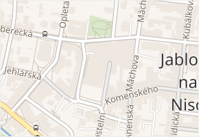 Jugoslávská v obci Jablonec nad Nisou - mapa ulice