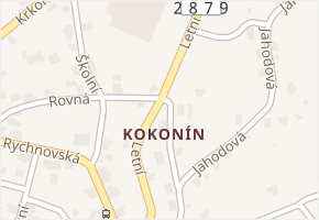 Kokonín v obci Jablonec nad Nisou - mapa části obce