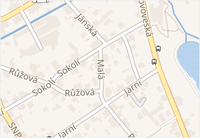Malá v obci Jablonec nad Nisou - mapa ulice