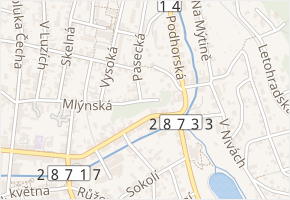 náměstí Boženy Němcové v obci Jablonec nad Nisou - mapa ulice