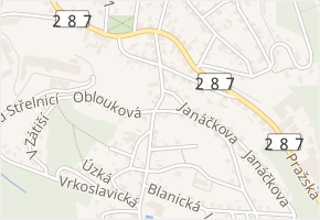 Oblouková v obci Jablonec nad Nisou - mapa ulice