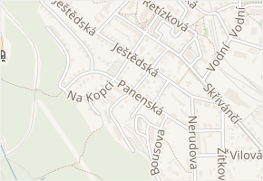 Panenská v obci Jablonec nad Nisou - mapa ulice