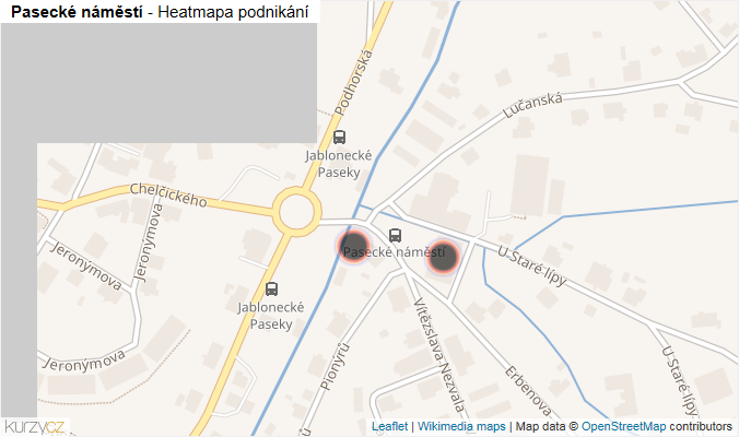Mapa Pasecké náměstí - Firmy v ulici.