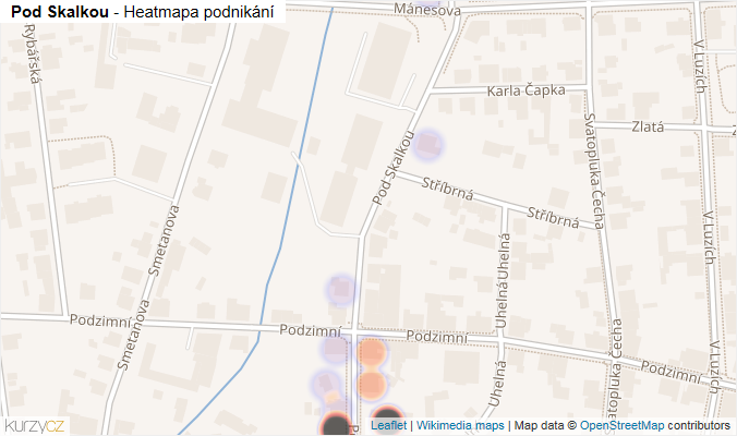 Mapa Pod Skalkou - Firmy v ulici.