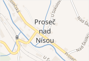 Proseč nad Nisou v obci Jablonec nad Nisou - mapa části obce