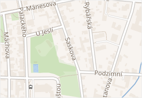 Saskova v obci Jablonec nad Nisou - mapa ulice