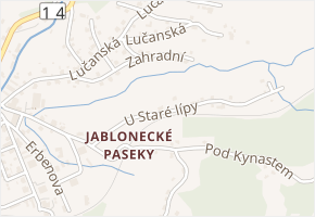 U Staré lípy v obci Jablonec nad Nisou - mapa ulice