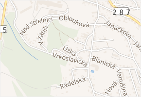 Úzká v obci Jablonec nad Nisou - mapa ulice