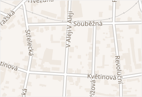 V Aleji v obci Jablonec nad Nisou - mapa ulice