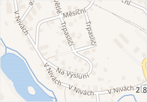 V Nivách v obci Jablonec nad Nisou - mapa ulice