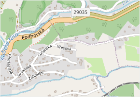 Vřesová v obci Jablonec nad Nisou - mapa ulice