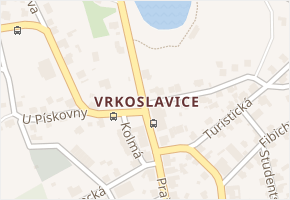 Vrkoslavice v obci Jablonec nad Nisou - mapa části obce