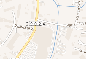 Želivského v obci Jablonec nad Nisou - mapa ulice