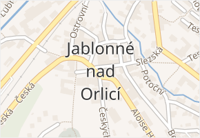 Jablonné nad Orlicí v obci Jablonné nad Orlicí - mapa části obce