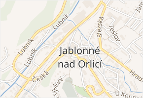 Náměstí 5. května v obci Jablonné nad Orlicí - mapa ulice