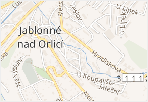 Potoční v obci Jablonné nad Orlicí - mapa ulice