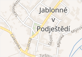 Jablonné v Podještědí v obci Jablonné v Podještědí - mapa části obce