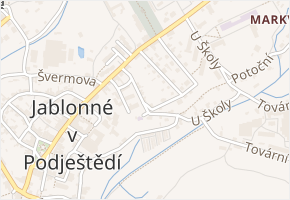 Máchova v obci Jablonné v Podještědí - mapa ulice