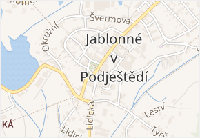 náměstí Míru v obci Jablonné v Podještědí - mapa ulice