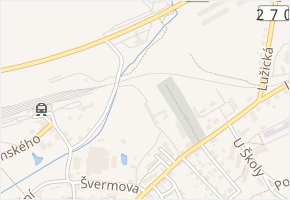 U Stadionu v obci Jablonné v Podještědí - mapa ulice