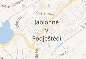 Zahradní v obci Jablonné v Podještědí - mapa ulice