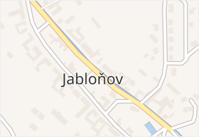 Jabloňov v obci Jabloňov - mapa části obce