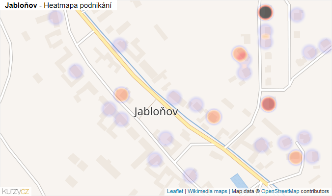 Mapa Jabloňov - Firmy v části obce.