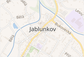 Mariánské náměstí v obci Jablunkov - mapa ulice