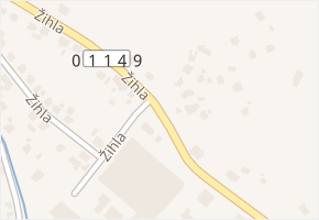 Žihla v obci Jablunkov - mapa ulice