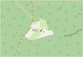 Jelení v obci Jáchymov - mapa ulice