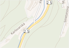 Karlovarská v obci Jáchymov - mapa ulice