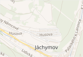 Komenského v obci Jáchymov - mapa ulice