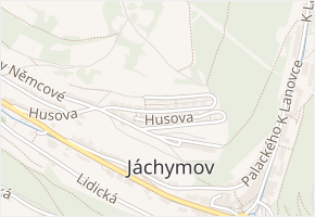 Žižkova v obci Jáchymov - mapa ulice