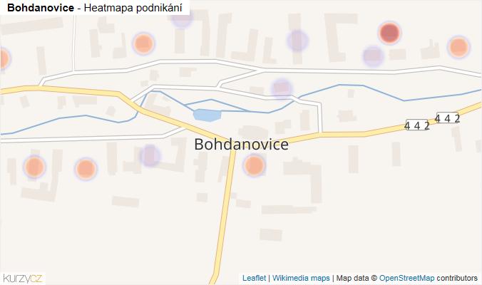 Mapa Bohdanovice - Firmy v části obce.